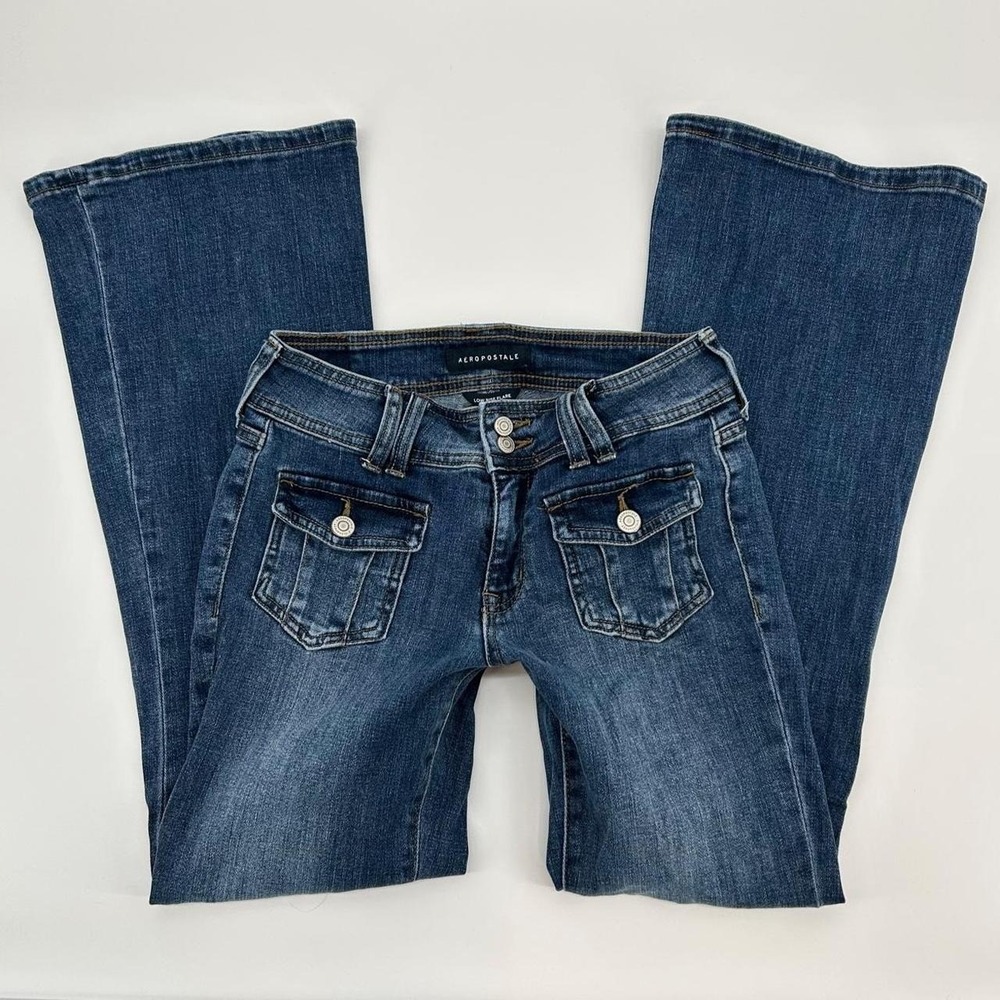 2000s Aeropostale low rise flare bootcut jeans with cute pockets  Tagged size 2